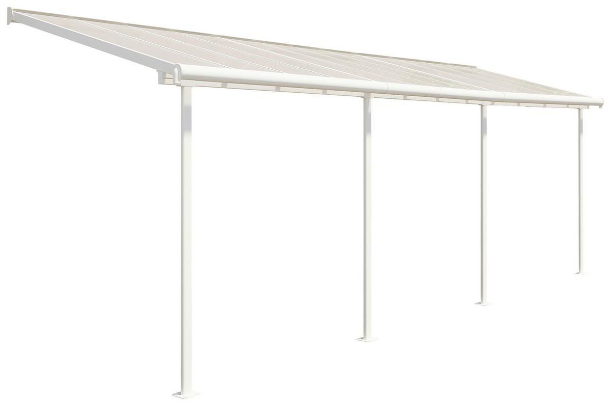 Terrassenüberdachung Palram Sierra 230x670 cm Weiß - Weiß, Basics, Metall (670/257/230cm)