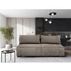Schlafsofa Flow Hellbraun B: 202 cm - Hellbraun/Schwarz, Design, Textil (202/90/99cm) - MID.YOU