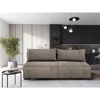 Schlafsofa Flow Hellbraun B: 202 Cm - Hellbraun/Schwarz, Design, Textil (202/90/99cm) - MID.YOU