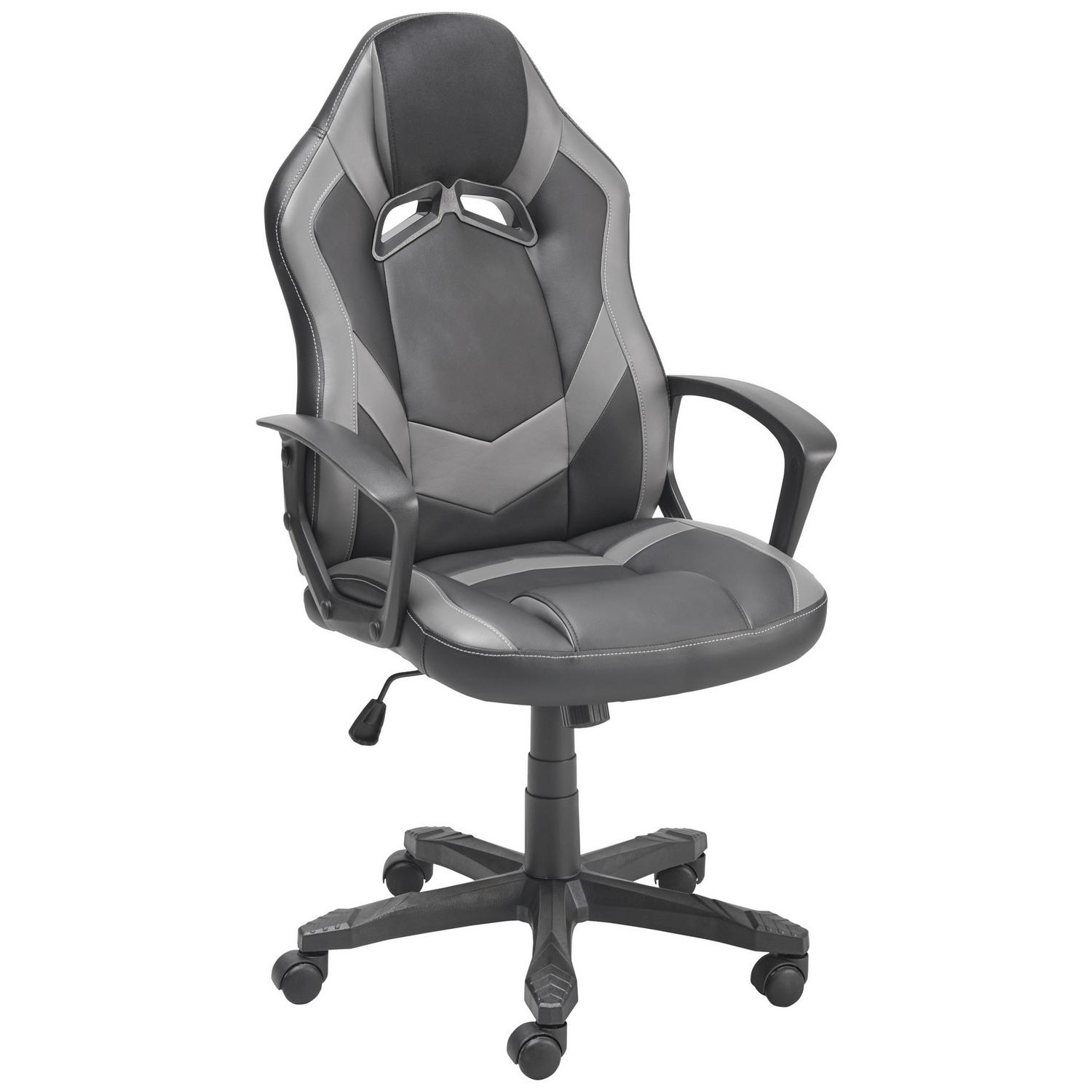 Gamingstuhl Francisco Grau, Schwarz 60x107-117x69 cm