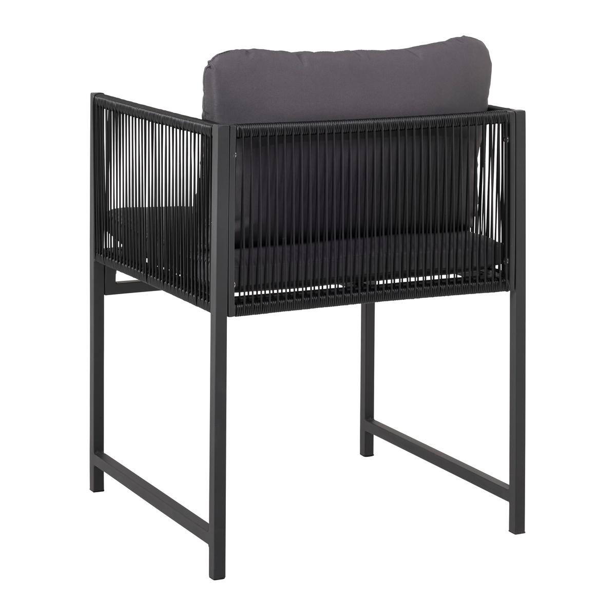 Záhradní souprava STELA - šedá/černá, Moderní, kov/textil - Bessagi Garden