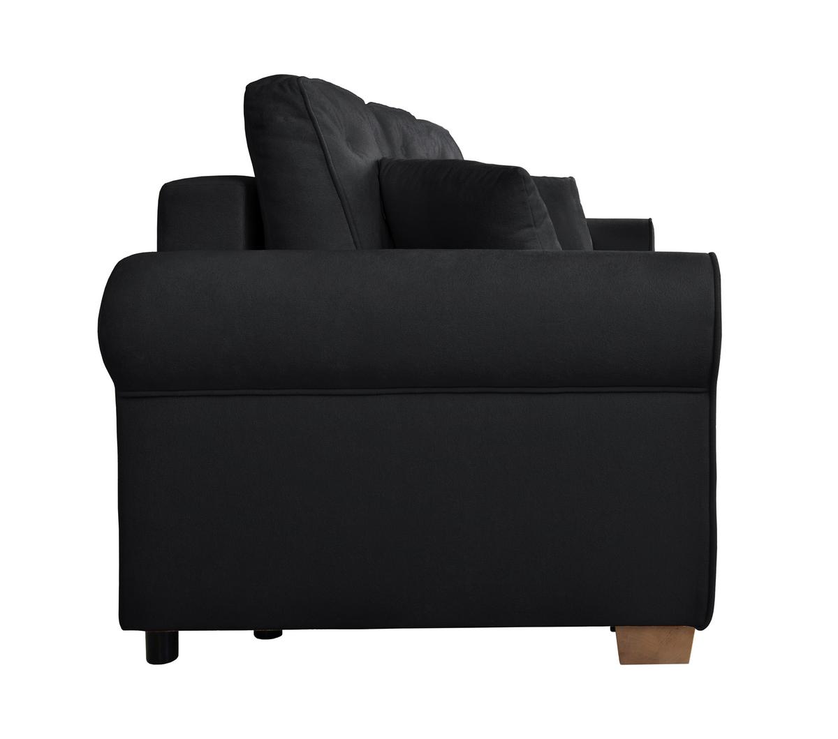 Schlafsofa Arles, Anthrazit 75 B: 240 Cm - Anthrazit/Buchefarben, Design, Textil (240/94/98cm) - MID.YOU