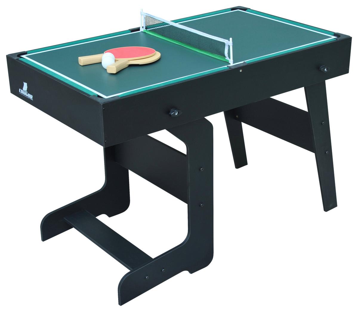 Multispieltisch Cougar All-In-One Schwarz B: 61 cm - Schwarz, KONVENTIONELL, Holz (61/81/119,00cm) - Ambia Garden