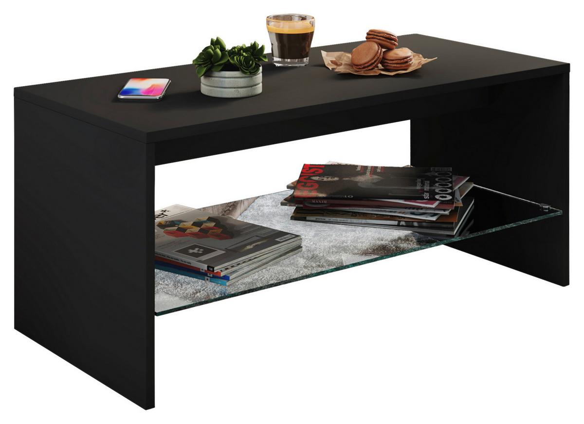 Konferenčný stolík WISAL čierny - čierna, Modern, kompozitné drevo (90/40/40cm) - MID.YOU