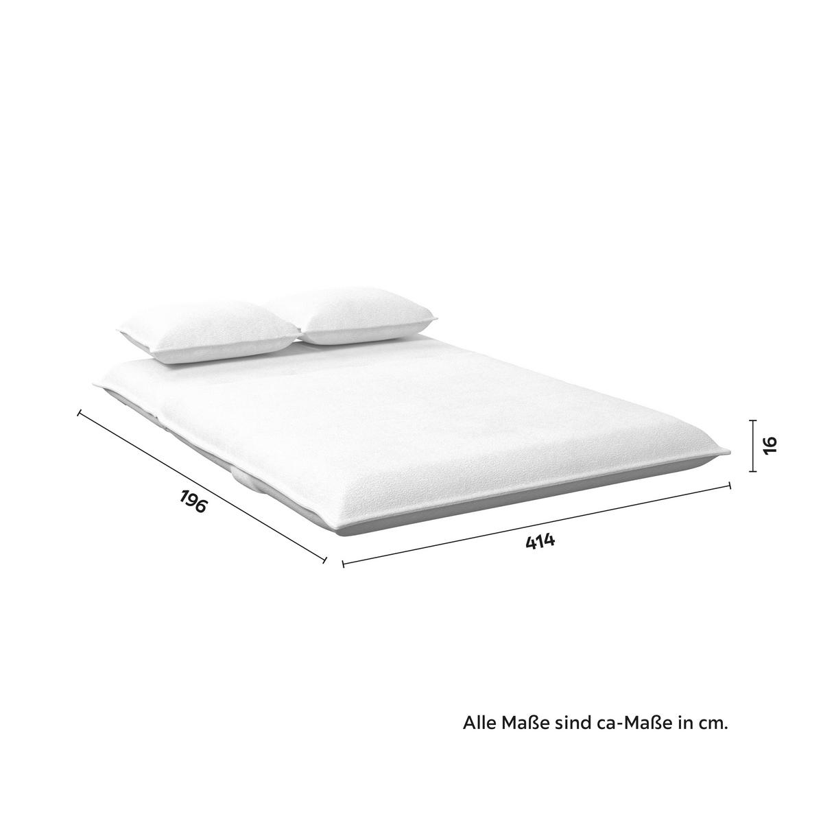 Rozkladacia pohovka MACY, biela, max. 240 kg - biela, Modern, kov/textil (141/68/87cm) - Bessagi Home