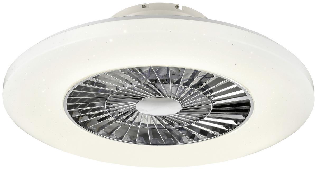 LED stropní svítidlo Luftiku s ventilátorem Ø 59cm - bílá, Konvenční, plast (59/19,5cm) - Premium Living