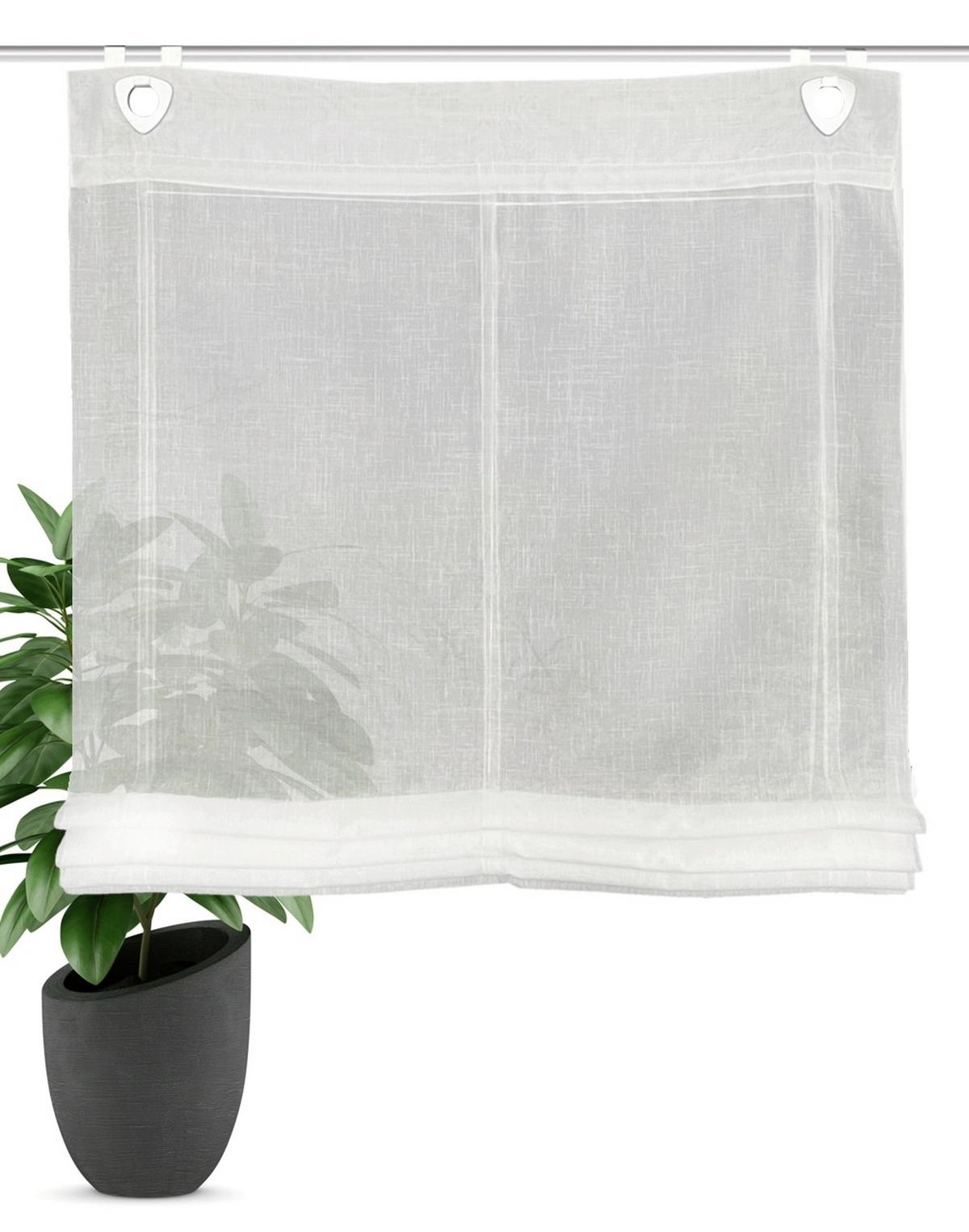 Raffrollo Casper Weiß B: 60 Cm - Weiß, Basics, Textil (60/130cm) - Schmidt W. Gmbh