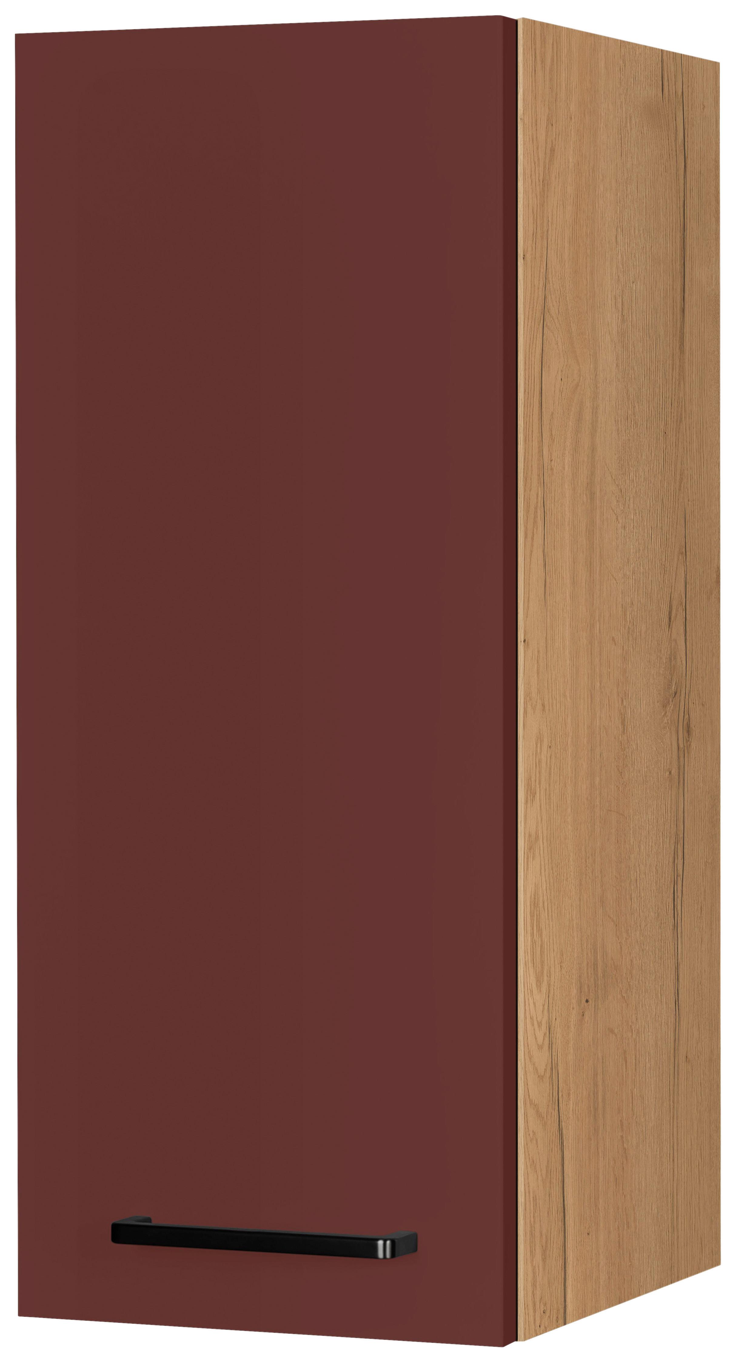 Küchenoberschrank Easytouch - Eichefarben/Rot, MODERN, Holzwerkstoff (30/72/35cm) - Nobilia