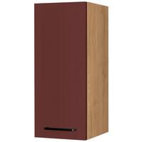 Küchenoberschrank Easytouch - Eichefarben/Rot, MODERN, Holzwerkstoff (30/72/35cm) - Nobilia