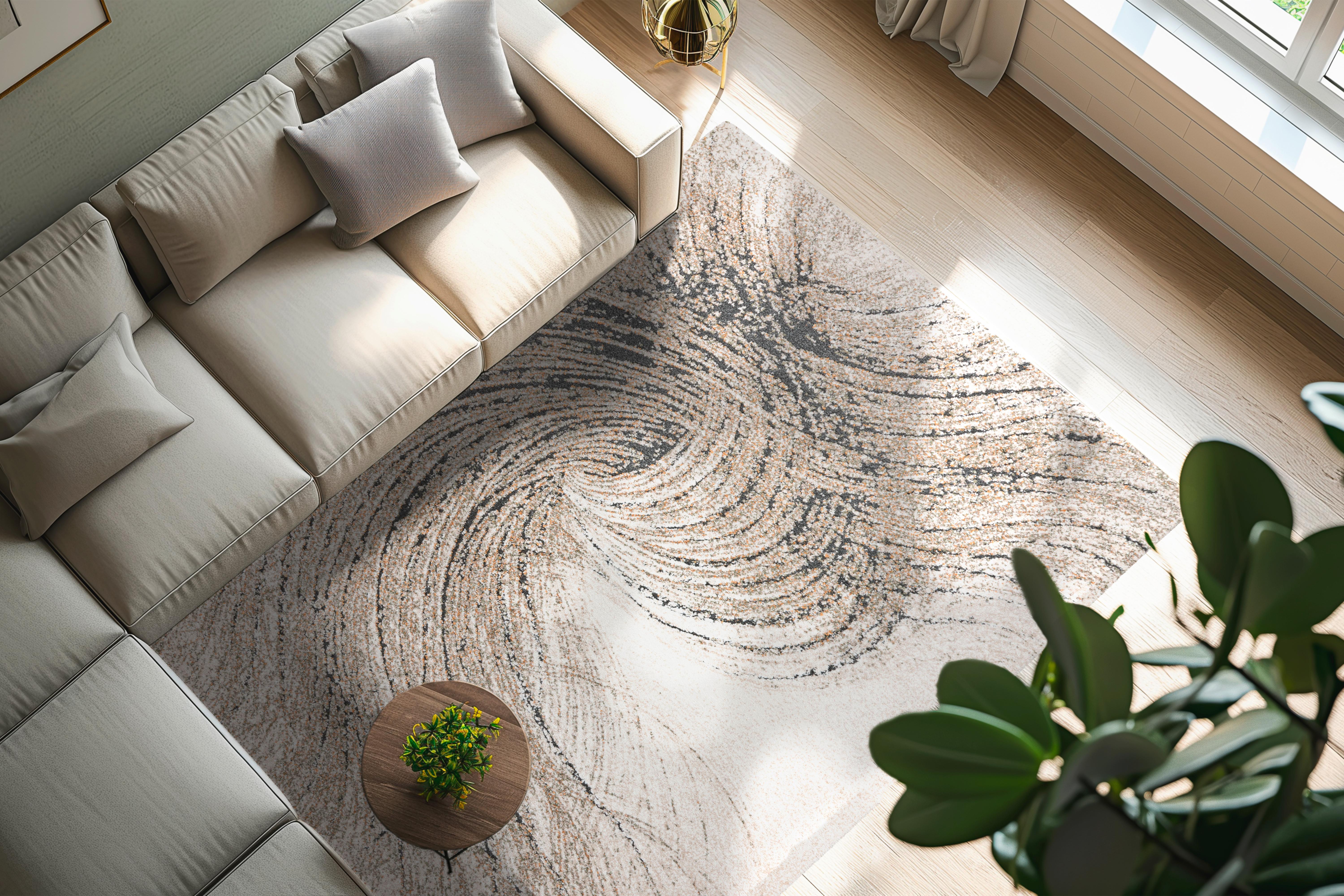 Webteppich My Bologna 462 Green 140 X 200 - Grau/Grün, Design, Kunststoff/Textil (140/200cm) - Obsession