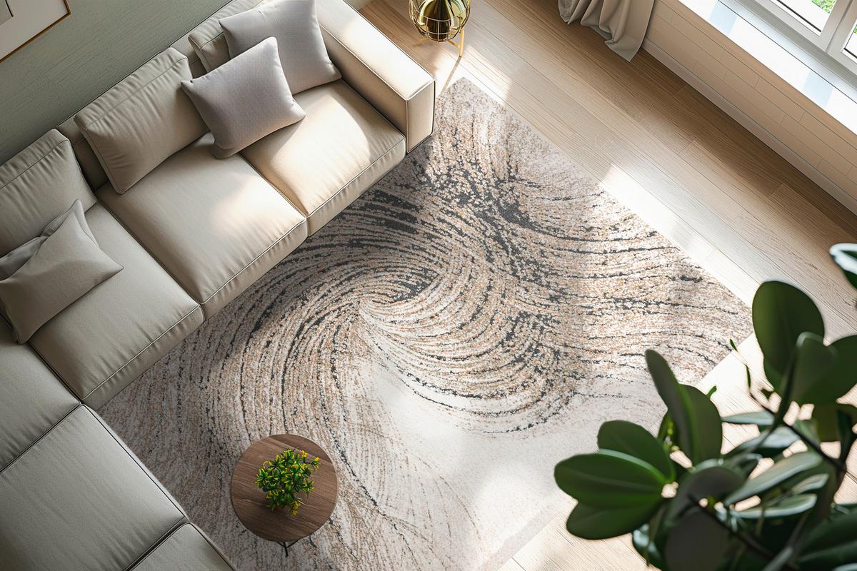 Webteppich My Bologna 462 Green 140 X 200 - Grau/Grün, Design, Kunststoff/Textil (140/200cm) - Obsession