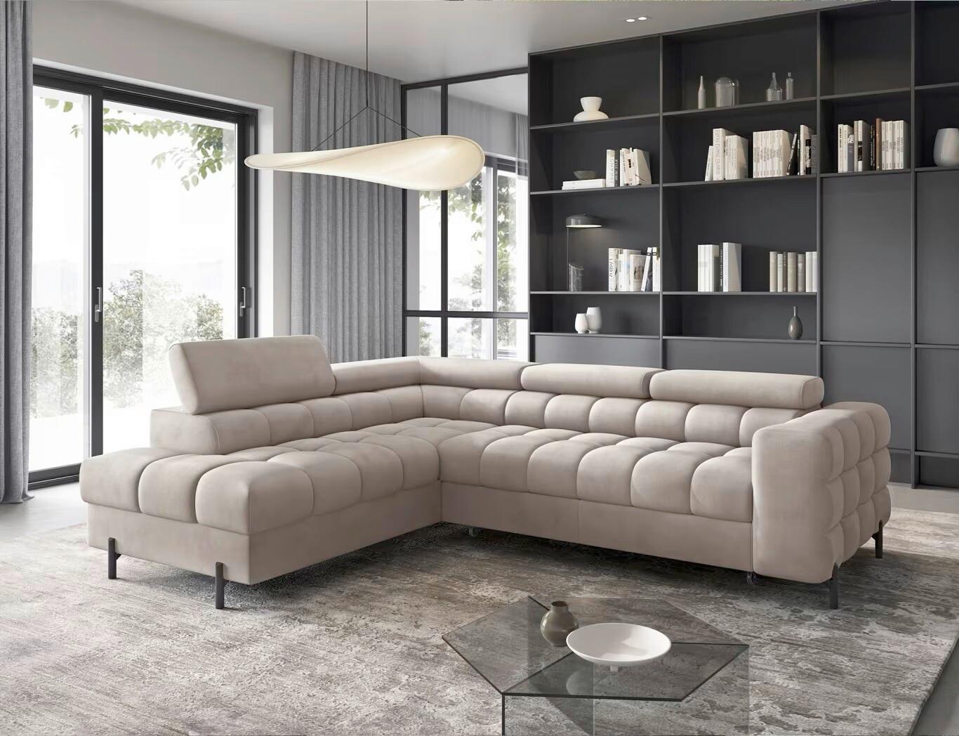Ecksofa Ferucce Beige S: 200x276 cm - Beige/Schwarz, Design, Textil (200/276cm) - MID.YOU