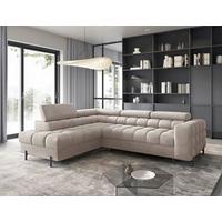 Ecksofa Ferucce Beige S: 200x276 cm - Beige/Schwarz, Design, Textil (200/276cm) - MID.YOU