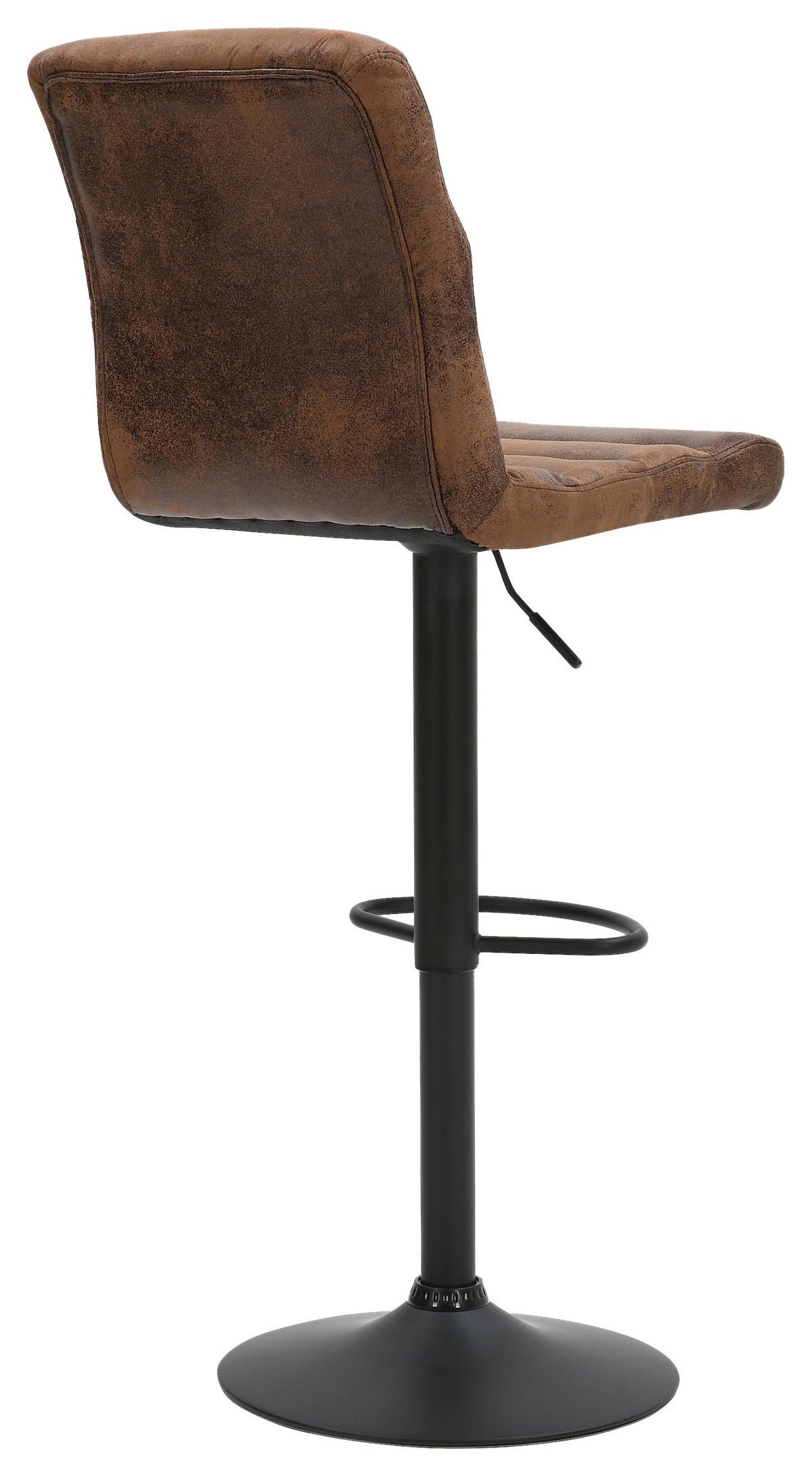 Barhocker-Set Phil Braun/Anthrazit B: 42 cm - Anthrazit/Braun, LIFESTYLE, Textil/Metall (42/61-83/43cm) - MID.YOU