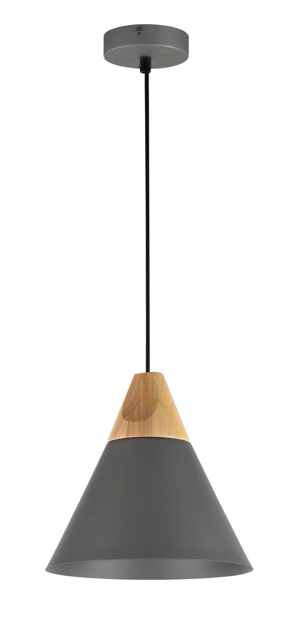 PENDELLEUCHTE BICONES - Schwarz/Grau, Trend, Holz/Metall (22/13.7cm) - MAYTONI