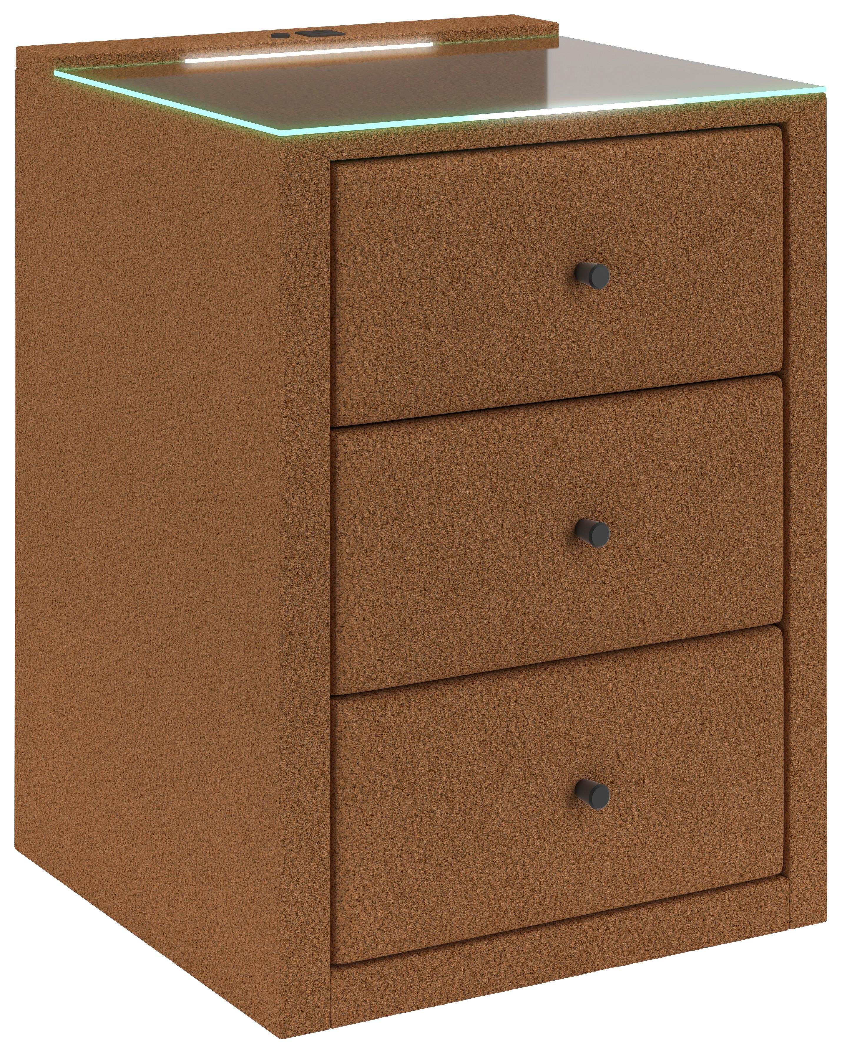 Nachtkästchen Carmen Braun H: 68 cm - Braun, KONVENTIONELL (52/68/48,5cm) - James Wood