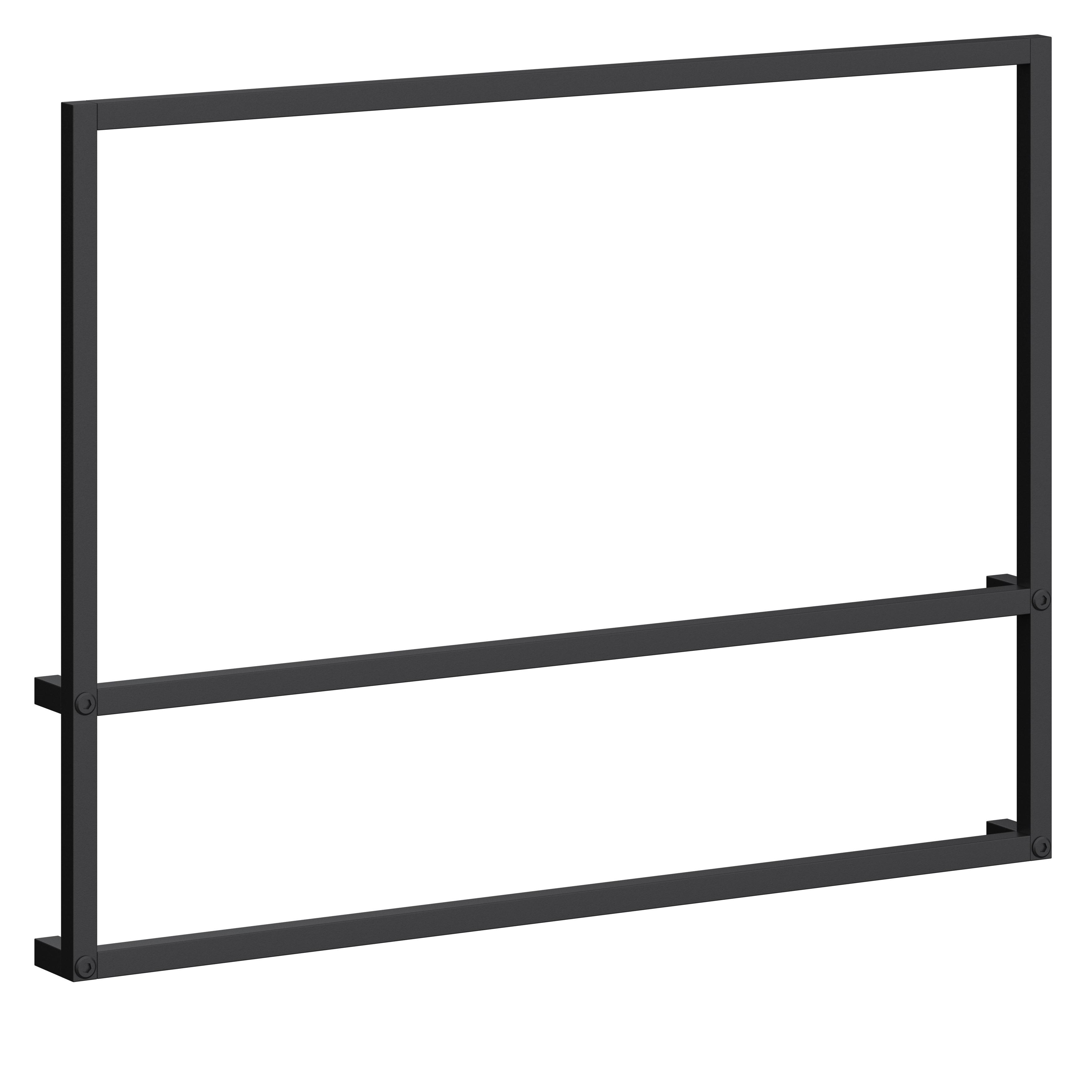 Závesný diel Systemstyle šírka 60 cm - čierna, Modern, kov (60/45/4,5cm) - System Style
