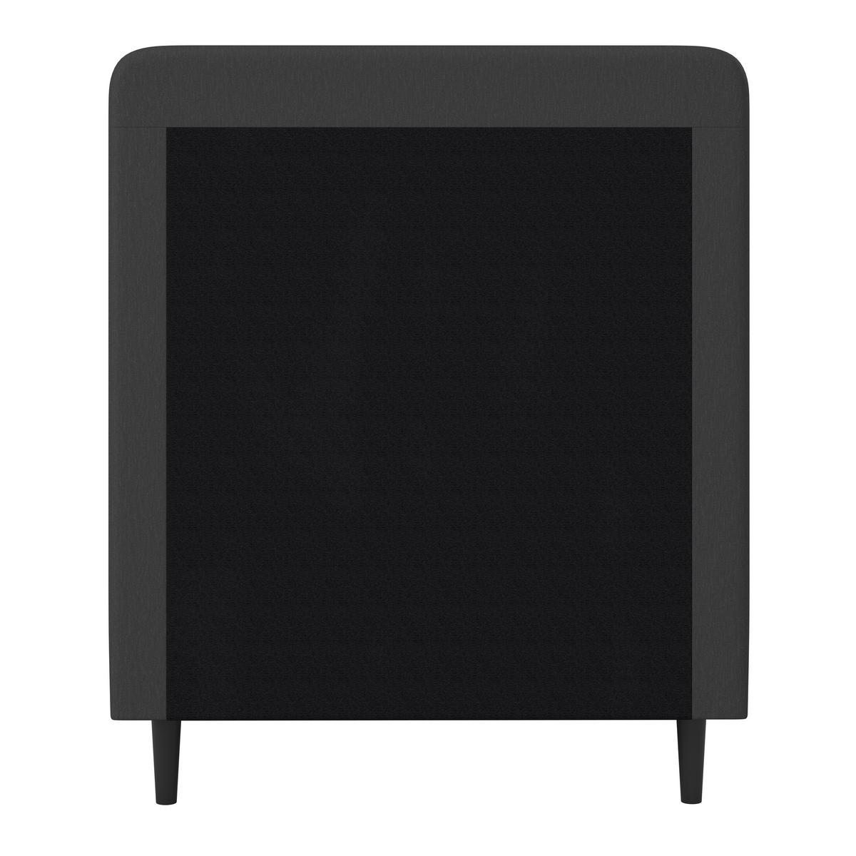Boxspringová posteľ VIDA 90x200, tmavosivá, s topperom - čierna/tmavosivá, Modern, drevo/textil (90/200cm) - Bessagi Home