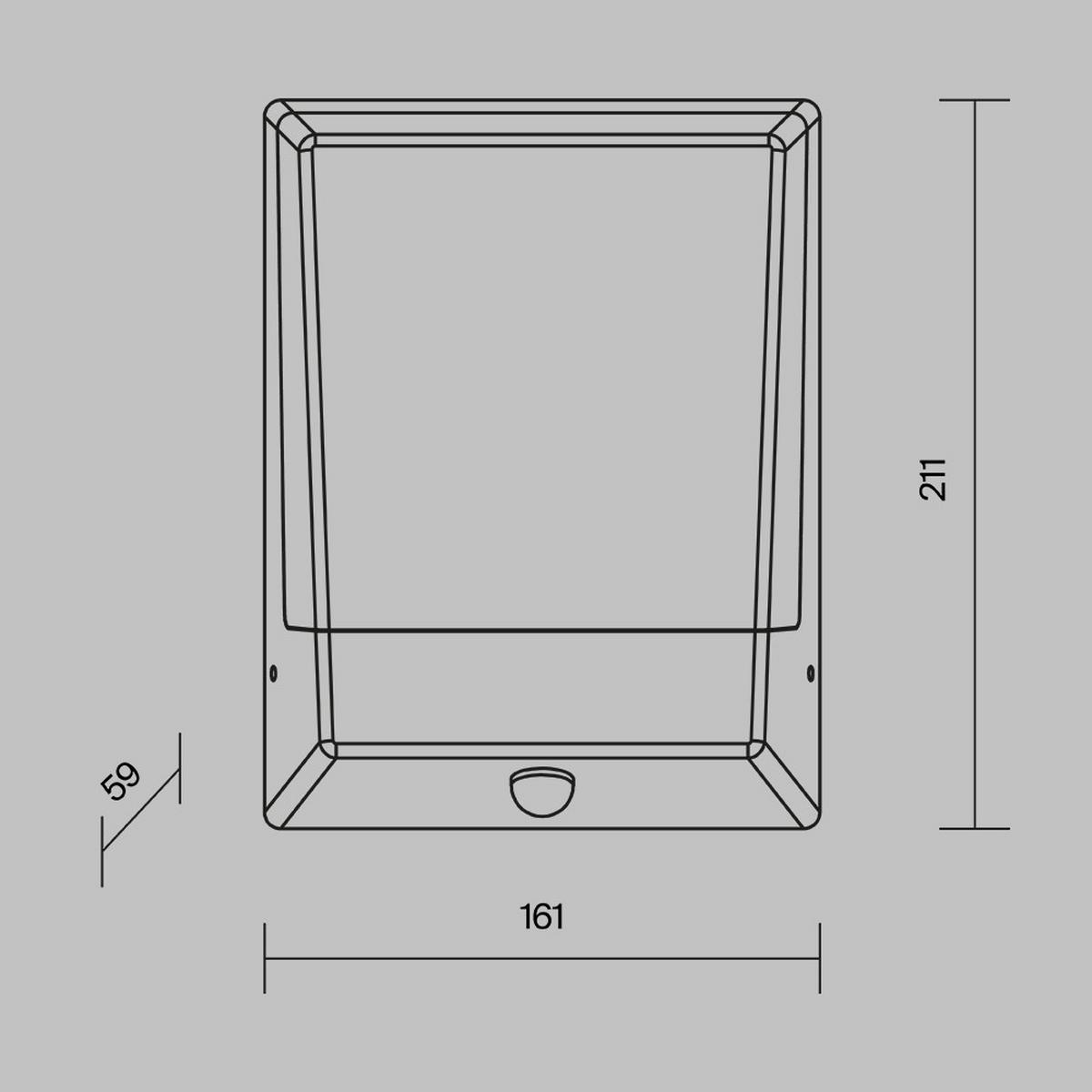 Außenwandleuchte Row - Graphitfarben, MODERN, Metall (16,1/5,9/21,1cm) - MAYTONI