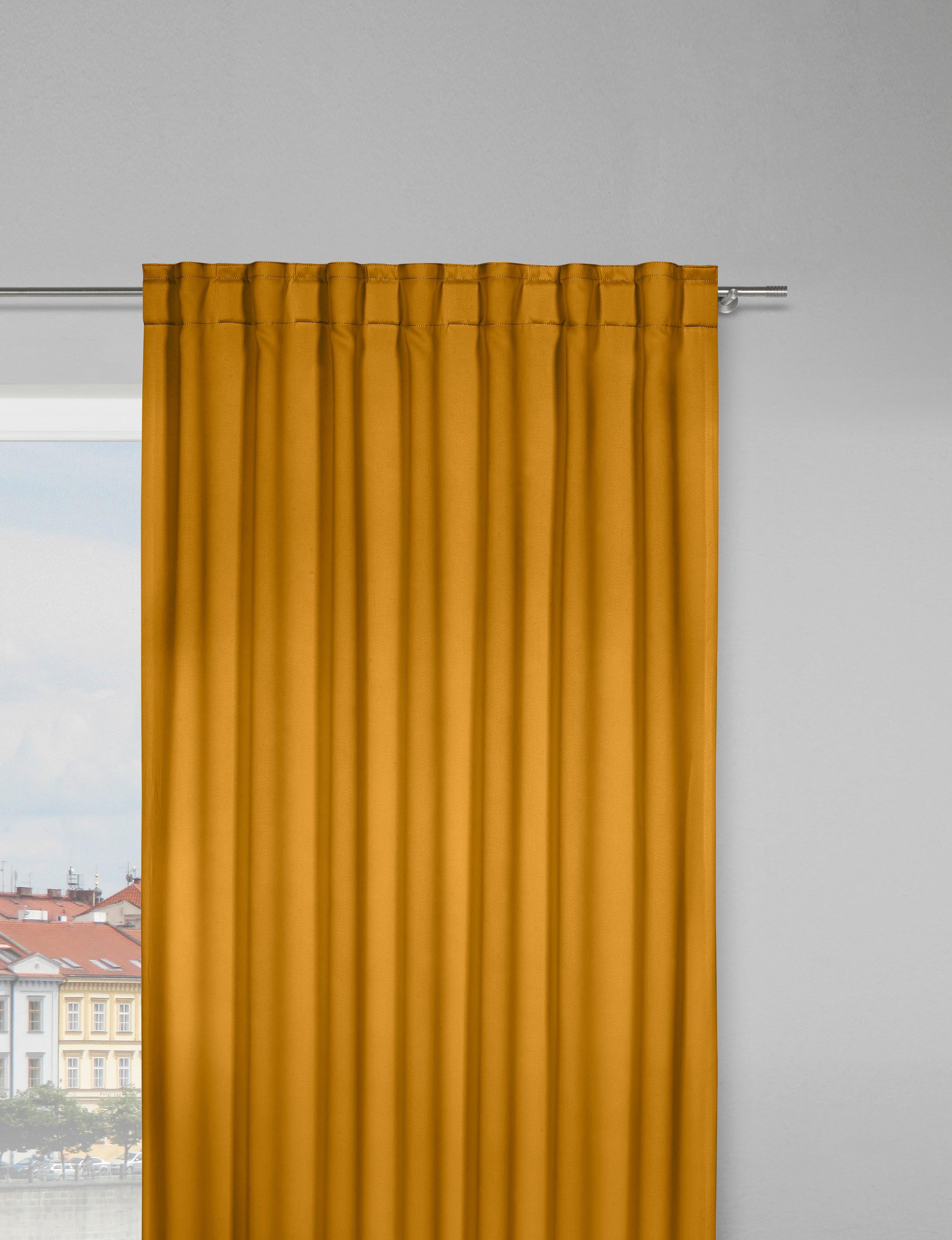 Zatemňovací závěs Riccardo, 140/245cm, žlutá - žlutá, Moderní, textil (140/245cm) - Premium Living