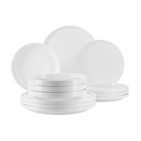 Tellerset Vada Weiß 12-Teilig Rund - Weiß, Basics, Keramik - Mäser
