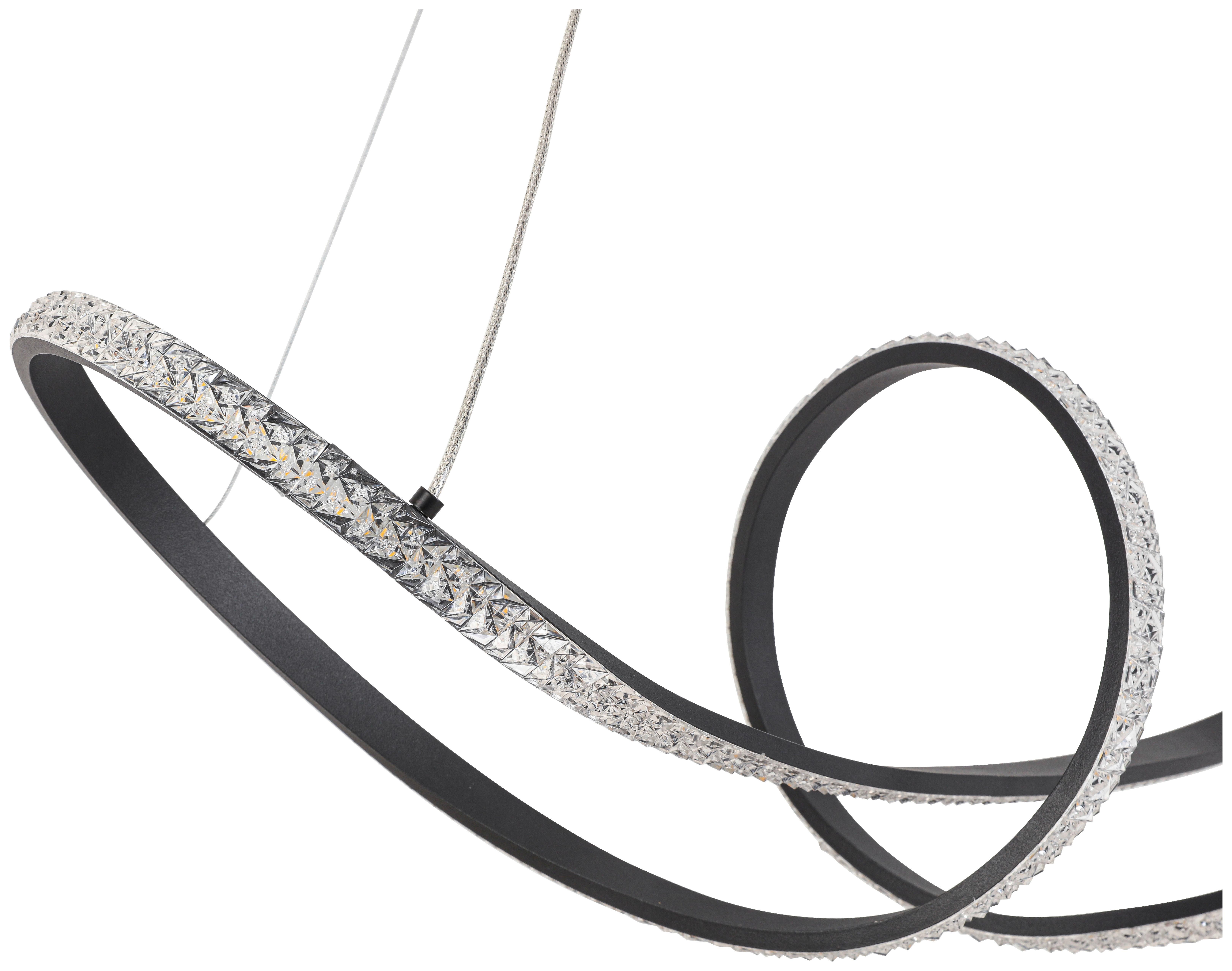 ZÁVĚSNÉ LED SVÍTIDLO HIT - černá, Moderní, kov/plast (74/22/120cm) - Modern Living