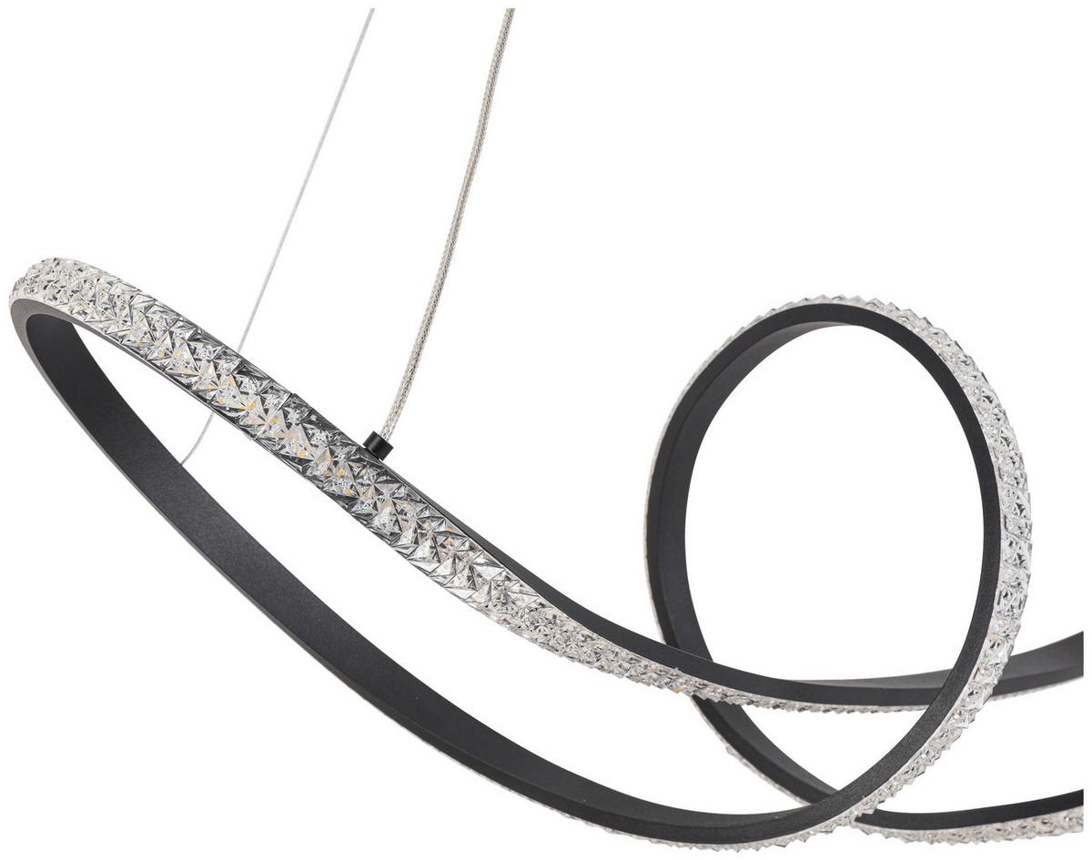 ZÁVESNÉ LED SVIETIDLO HIT - čierna, Modern, kov/plast (74/22/120cm) - Modern Living