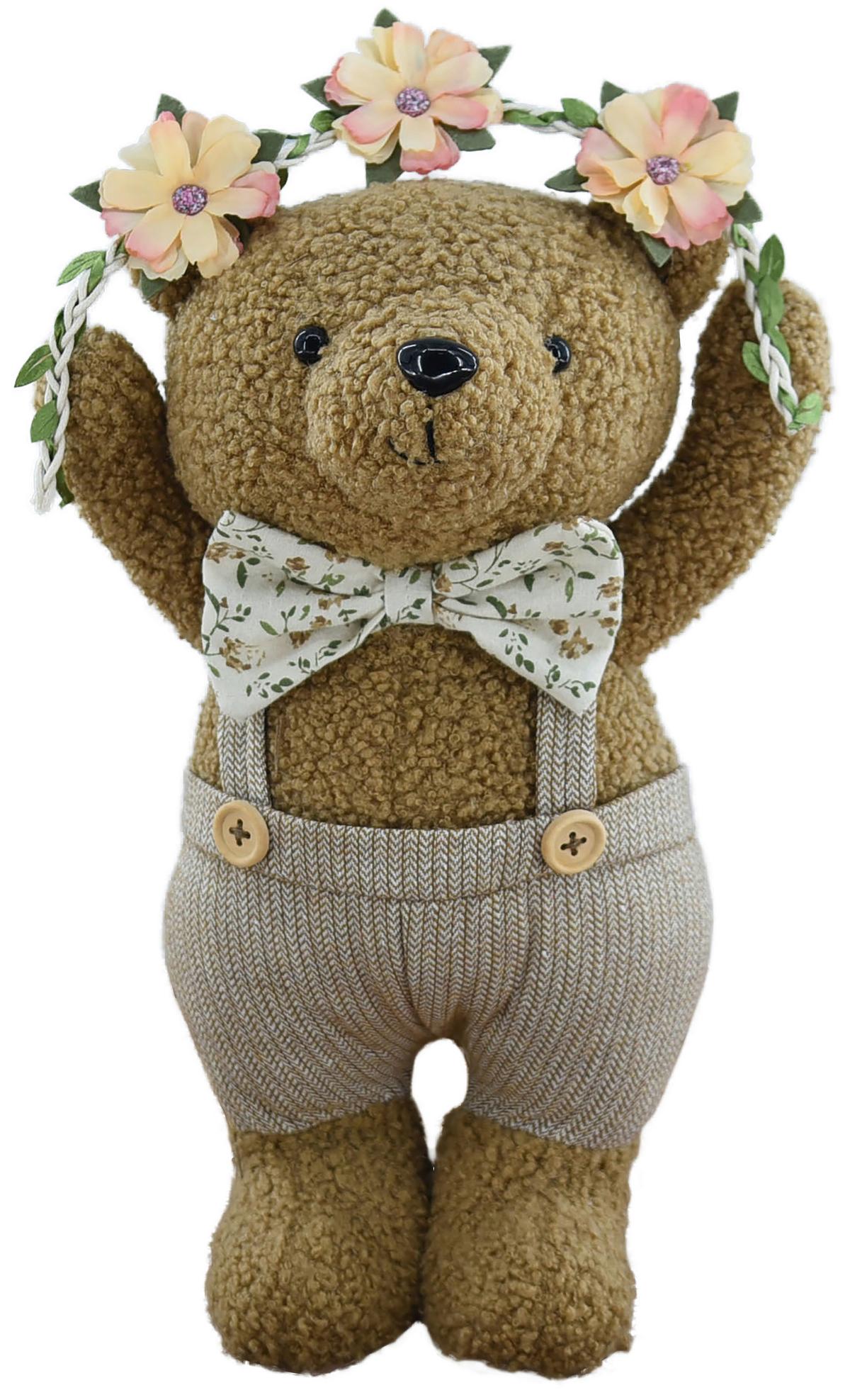 Dekobär Puuh - Braun/Grau, KONVENTIONELL, Holz/Kunststoff - Luca Bessoni