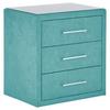 Nachtkästchen Türkis H: 60 Cm Kleopatra - Türkis, KONVENTIONELL, Holzwerkstoff/Kunststoff (56/60/41cm) - Ondega
