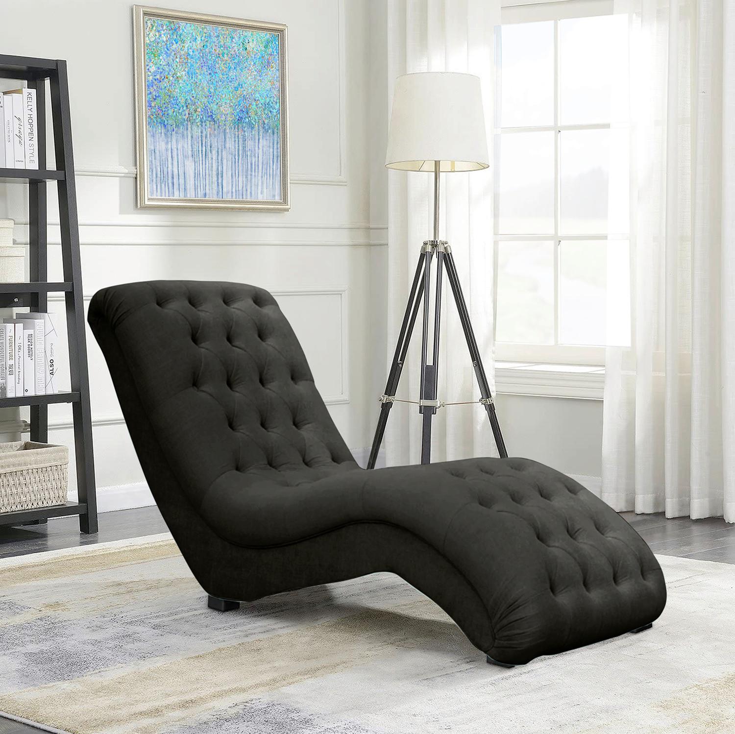Relaxliege Sofia Anthrazit B: 67 cm - Anthrazit/Schwarz, Design, Textil (67/90/159cm) - P & B