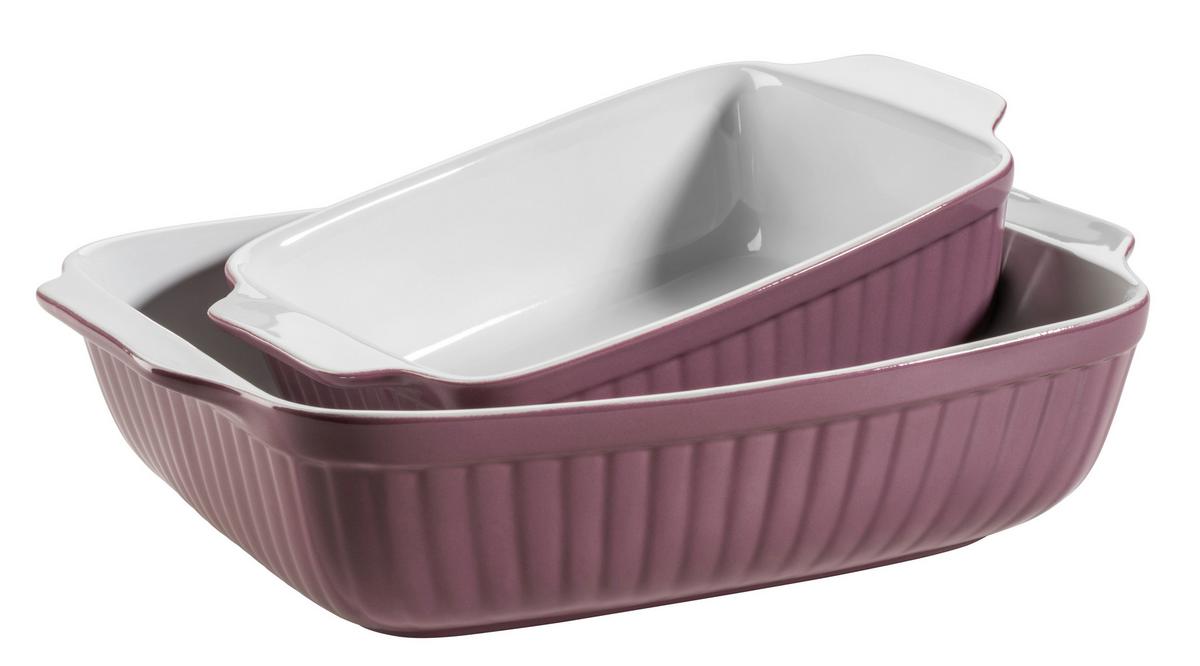 Backformenset Kitchen Time Rechteckig 2er-Set - Beere, Basics, Keramik (37/30,5/15,5cm) - Mäser