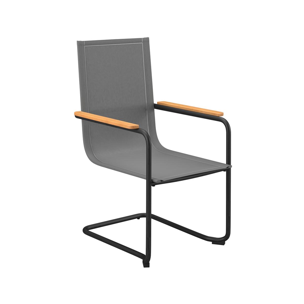 Gartensessel Vanessa - Grau, MODERN, Holz/Textil (44/46/51cm) - Beldano