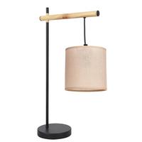 TISCHLEUCHTE 41-38418 COMBI - Beige/Schwarz, Natur, Kunststoff/Metall (30/15/55cm)