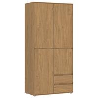 Kleiderschrank Calzado Steineiche B: 92cm - MODERN, Holzwerkstoff (92/199,9/55cm)