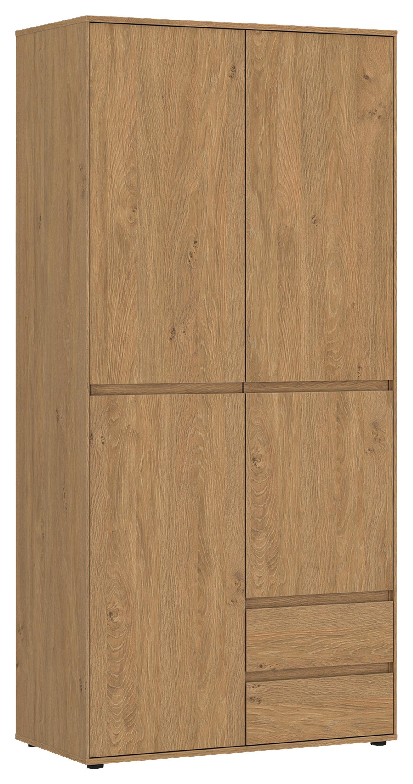 Kleiderschrank Calzado Steineiche B: 92cm