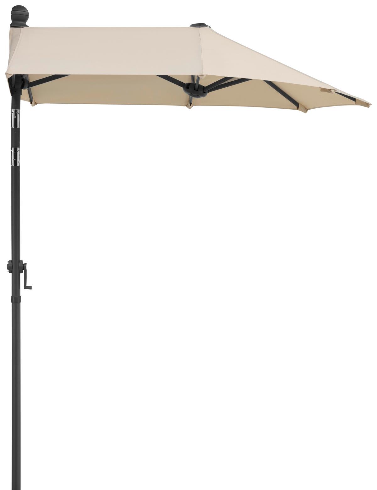 Ampelschirm Salerno Mezza BxHxT: 150x228x150 cm Naturfarben - Anthrazit/Naturfarben, Basics, Textil/Metall (150/228/150cm) - Schneider
