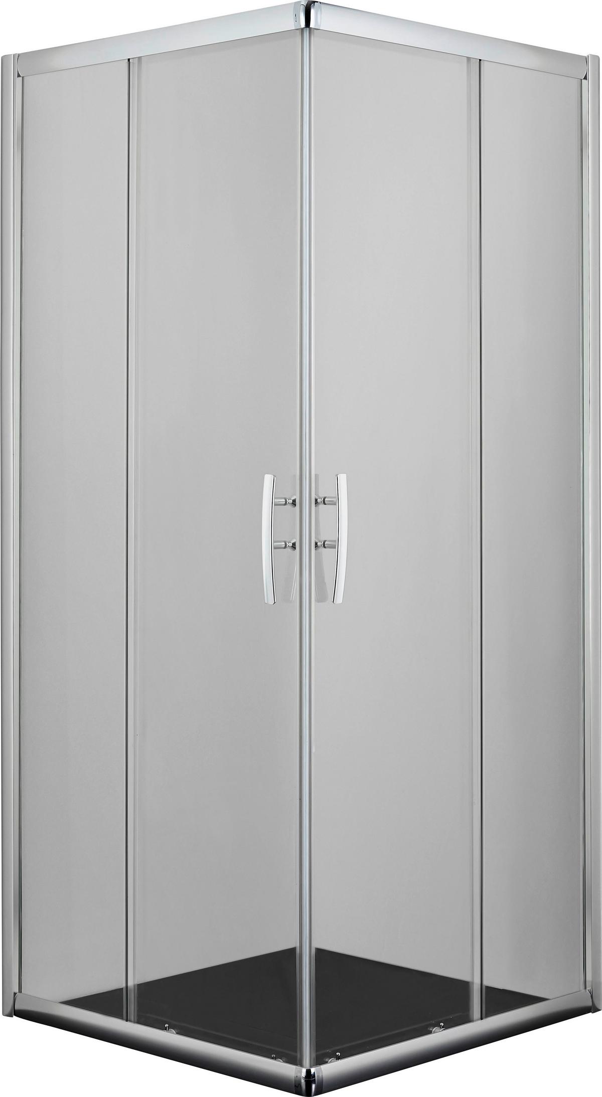 Eckeinstieg Proline B90c - Chromfarben, KONVENTIONELL, Glas/Metall (90/200/90cm)