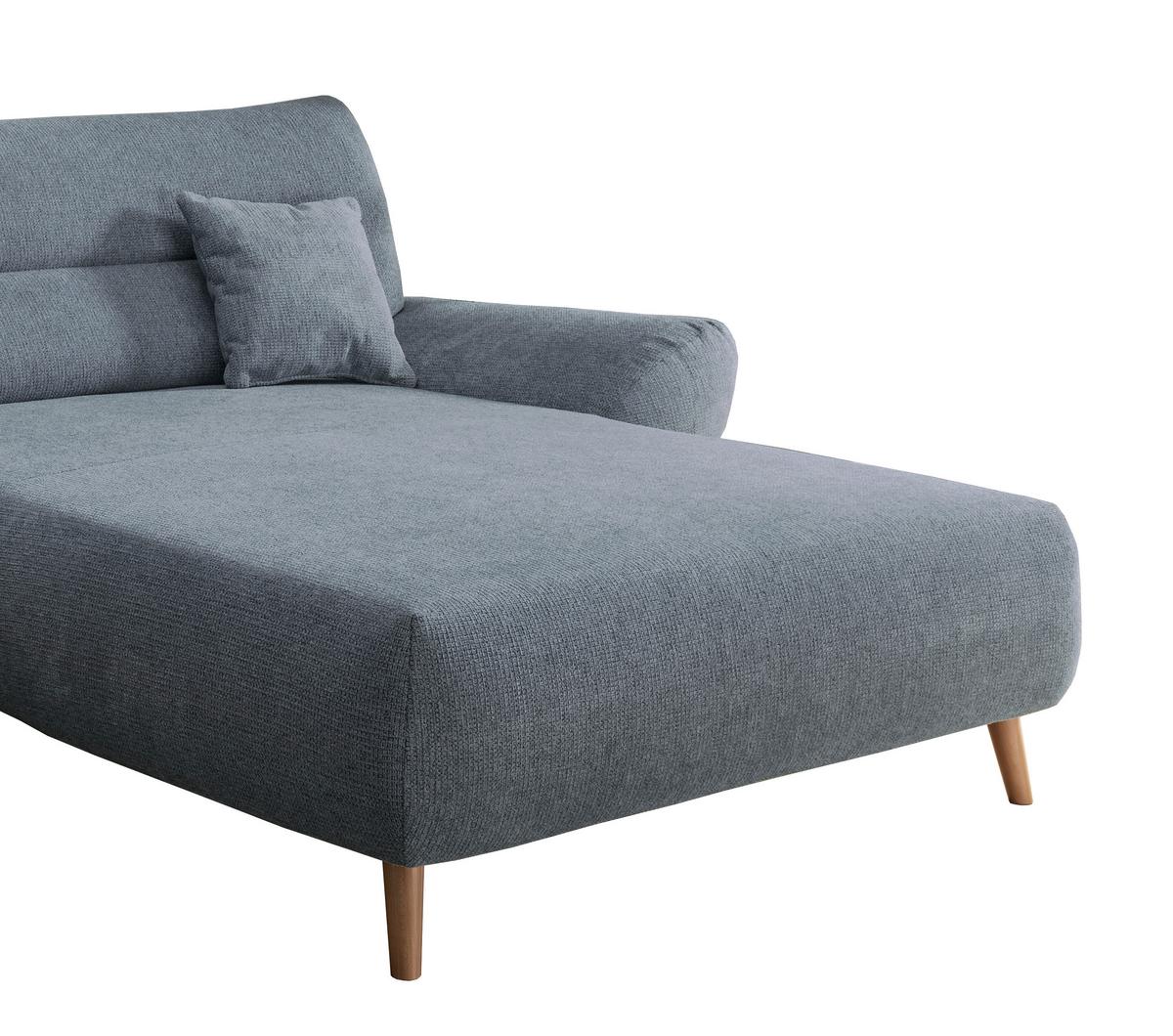 Ecksofa Drago Hellblau S: 290/166 Cm - Wildeiche/Hellblau, MODERN, Holz/Textil (290/166cm) - MID.YOU