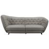 Big Sofa Mit Echtem Rücken Retro B: 256 Cm Braun - Chromfarben/Braun, MODERN, Textil (256/85/115cm) - MID.YOU
