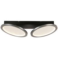Stropní LED svítidlo DOMINIK - černá/barvy grafitu, Moderní, kov/plast (51/25/8,1cm) - Modern Living