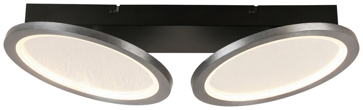 Stropní LED svítidlo DOMINIK - černá/barvy grafitu, Moderní, kov/plast (51/25/8,1cm) - Modern Living