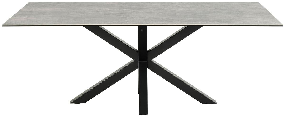 Jedálenský stôl HEAVEN keramika 100x200cm - čierna/sivá, Design, kov/keramika (200/100/75,5cm) - MID.YOU