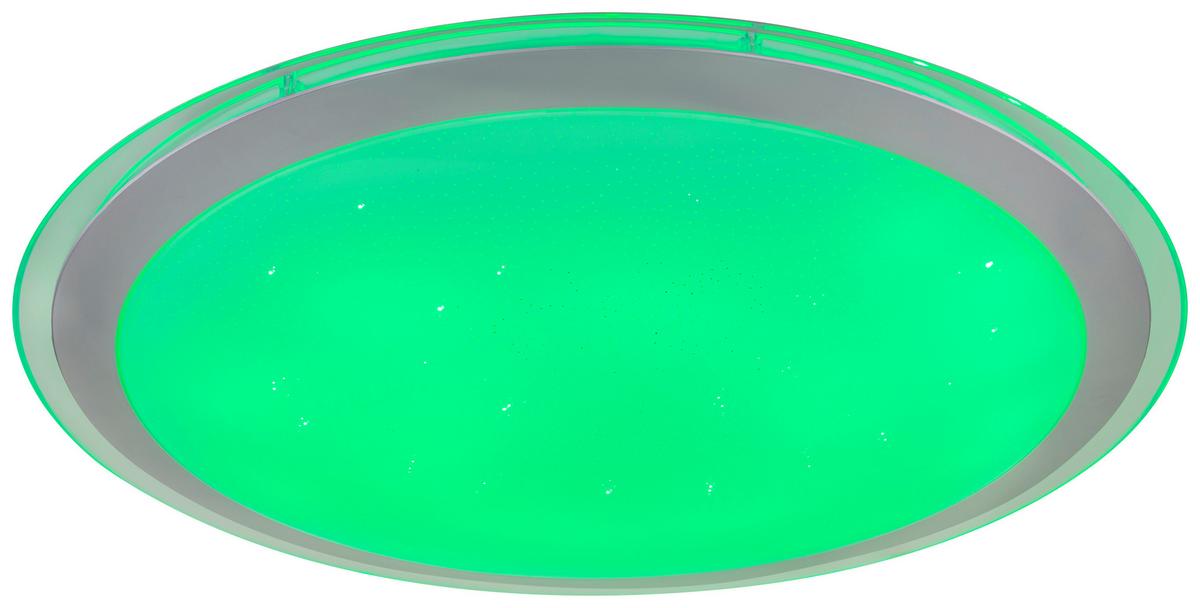 Led-deckenleuchte Rinor Ø 53 Cm Mit Farbwechsler - Silberfarben/Weiß, MODERN, Kunststoff/Metall (53/8,3cm) - Luca Bessoni