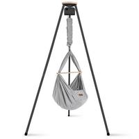 Federwiege Federwiegenset - Anthrazit/Grau, Basics, Kunststoff/Textil (135/194/135cm) - SCHMUSEWOLKE