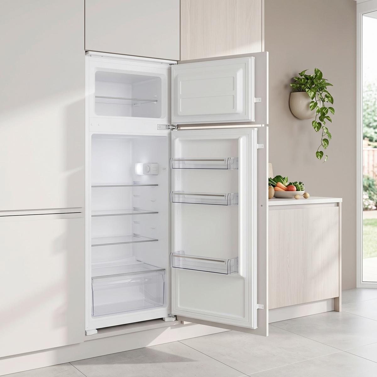 KÜHL-GEFRIER-KOMBINATION EKHTMFSE - Weiß, Basics, Glas/Kunststoff (54/145/54cm) - Mican