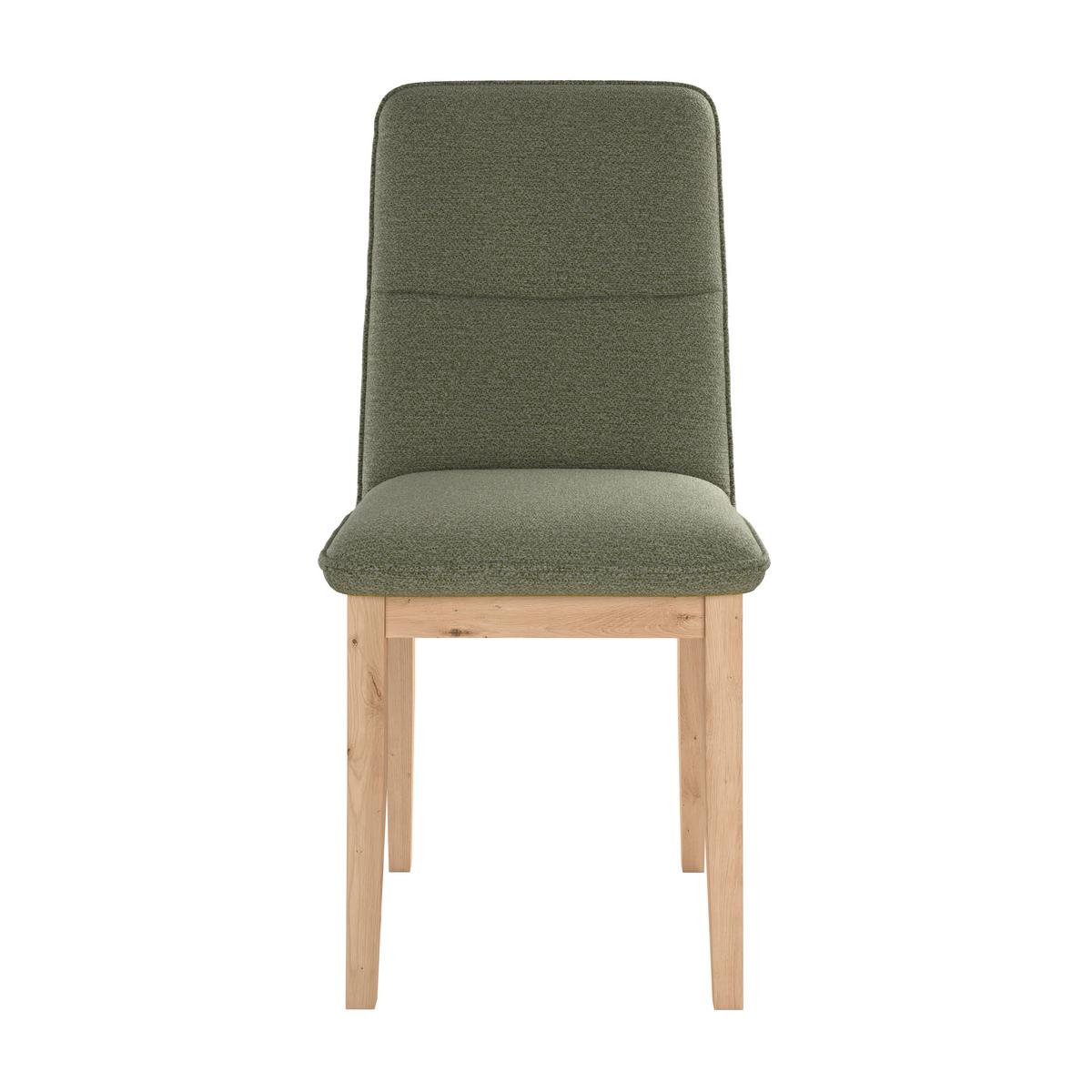 Vierfußstuhl Beluna Ii Webstoff Grün, B: 47cm - Eichefarben/Grün, KONVENTIONELL, Holz/Textil (47/91/44cm) - James Wood