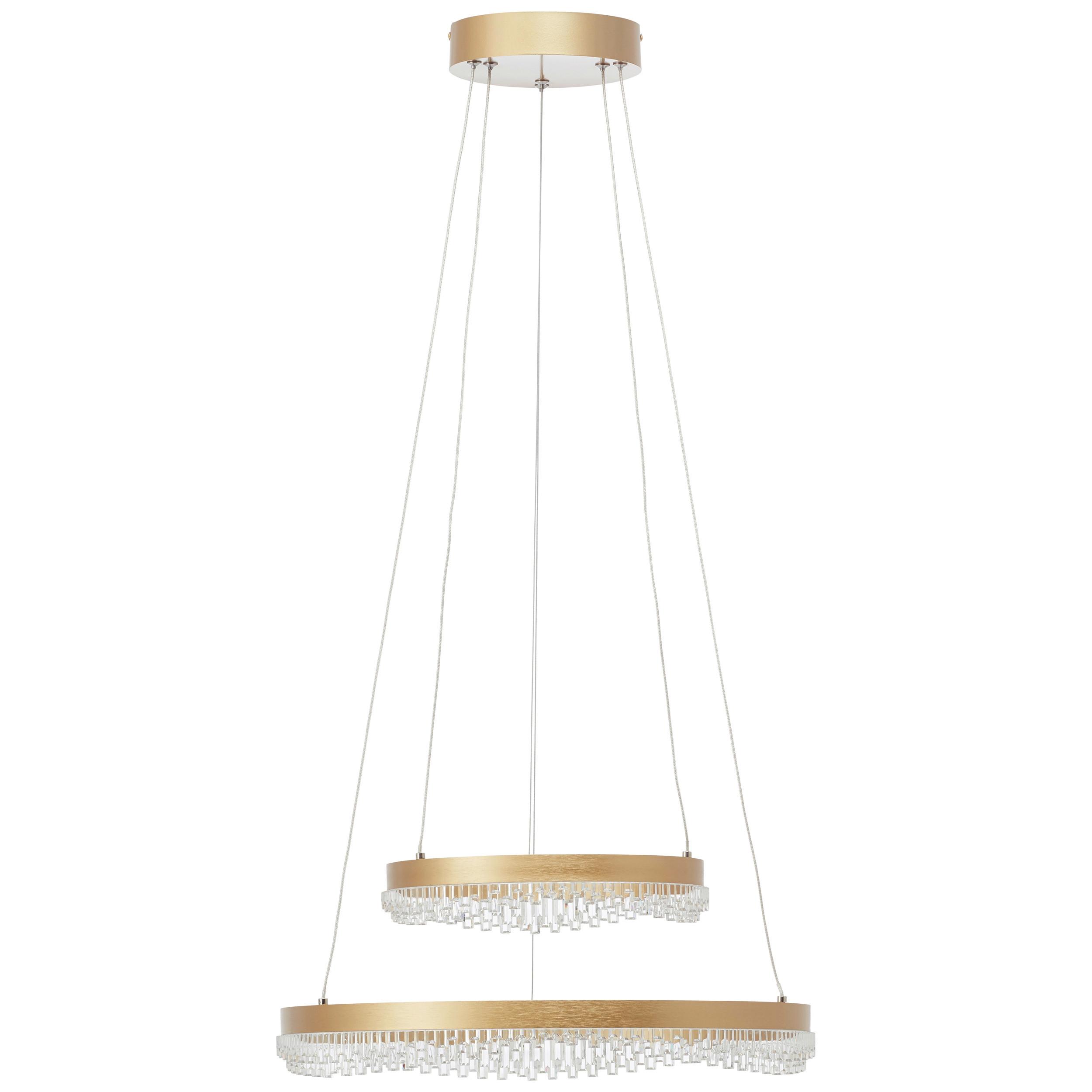 LED-Hängeleuchte G60171/18 Aurora - Goldfarben, Design, Kunststoff/Metall (50/150cm) - Brilliant