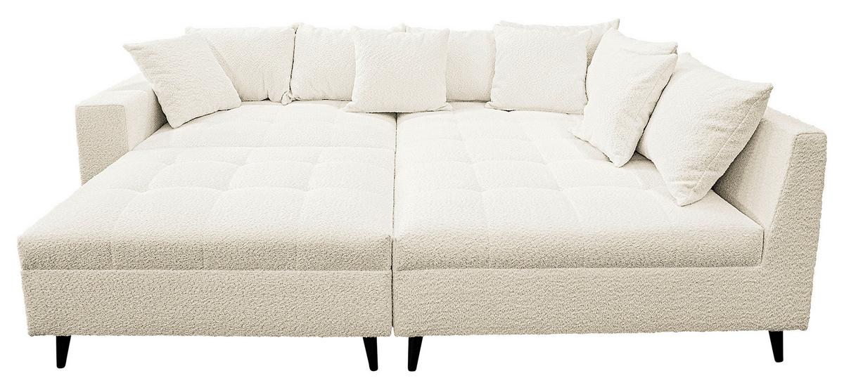 Ecksofa Pruno, Weiß S: 247x174 Cm - Schwarz/Weiß, Design, Textil (247/174cm) - MID.YOU