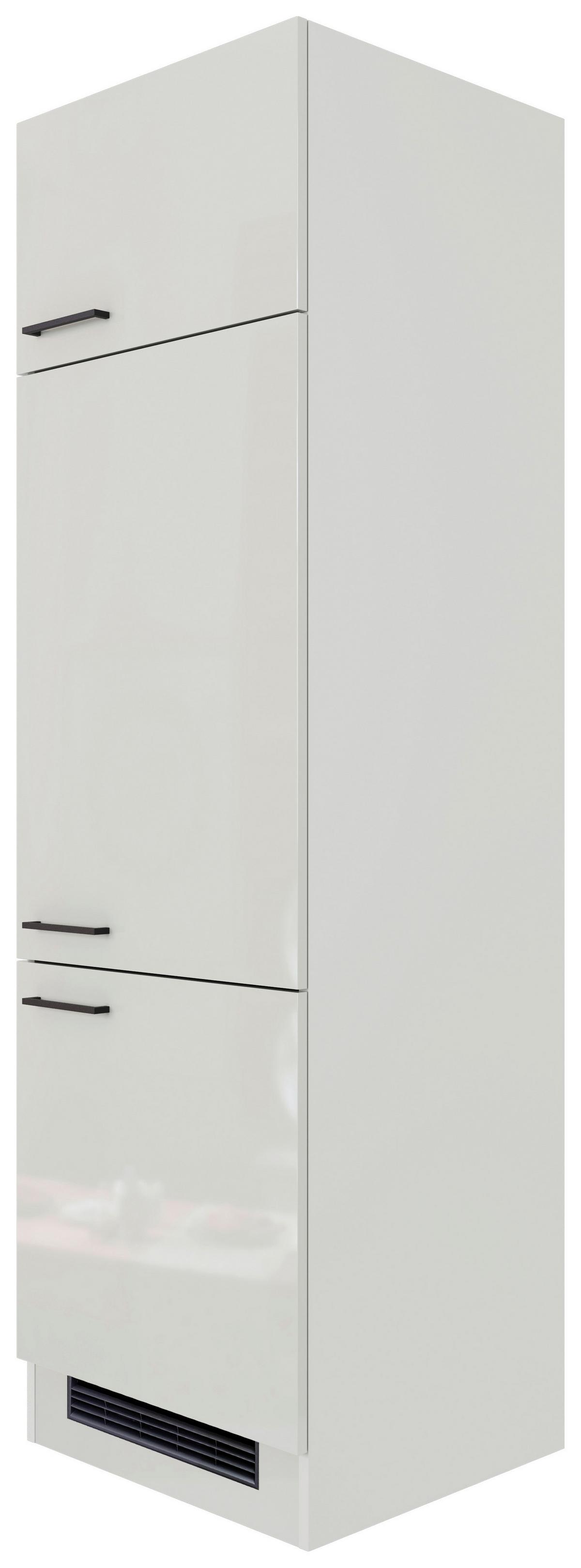 Skříňka na spotřebiče LEVI - šedá/černá, Moderní, kov/kompozitní dřevo (60/200/57cm) - FlexWell