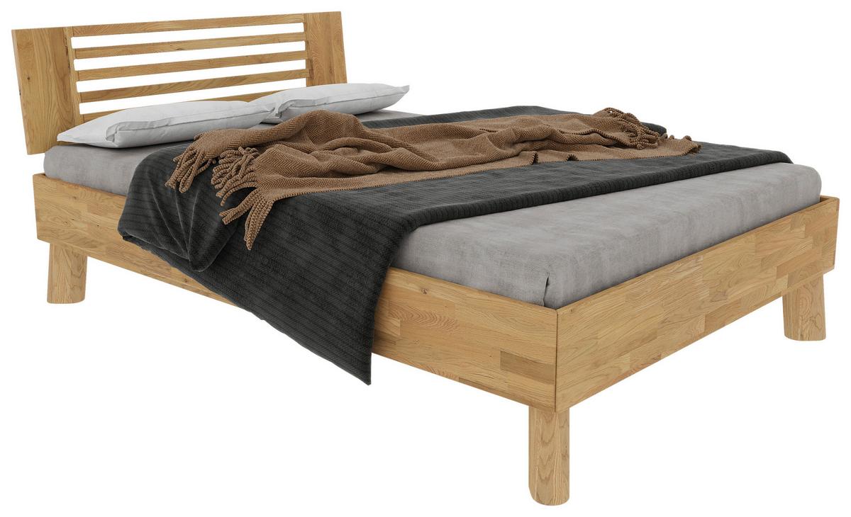 Bett Como Naturfarben /Wildeiche 140x200cm - Wildeiche/Naturfarben, MODERN, Holz (140/200cm) - MID.YOU